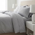 thumbnail image 6 of Premium 100% Cotton Duvet Cover Set, Soft Breathable Bedding with Zipper Closure (3 Pieces), Classic Grey, Full, 6 of 8