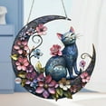 thumbnail image 2 of JoyMoreHome Cat Sitting on Moon Window Hanging Decoration, Suncatcher for Window, Wall Decor,Cat Lover Gifts for Women, 2 of 4