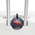 thumbnail image 3 of Flamingo 2pcs PU Leather Round Bag Tags Suitcase Handbag Tags with Privacy Cover and Name ID Tag for Travel Luggage, Handbags, Backpacks, School Bags, 3 of 6