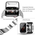 thumbnail image 5 of LGSY Compatible with Apple Watch Band 45mm with Case, Business Stainless Steel Band with Screen Protector Cover for iWatch Series 8 7, 5 of 13