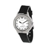 Ladies Black Rubber Strap Watch