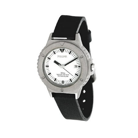 Ladies Black Rubber Strap Watch