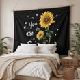 thumbnail image 3 of Yellow Sunflower Tapestry for Bedroom Wall Hanging Tapestry, Summer Flower Bee Sunshine Black Ceiling Backdrop Tapestries Poster Blanket Wall Decor for Teens Room Living Room Dorm 39" x 59", 3 of 8