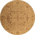 thumbnail image 1 of Ahgly Company Indoor Round Oriental Brown Industrial Area Rugs, 8' Round, 1 of 4
