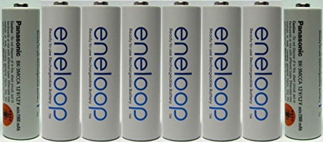 Newest Version Panasonic Eneloop 4th Generation 8 Pack Aa Nimh Pre-charged Rechargeable Batteries -Free 8 Battery Holder- Rechargeable 2100 Times