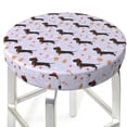 thumbnail image 3 of Daiia Dachshund Dog Stool Covers Round,Round Bar Stool Covers Waterproof Bar Chair Covers Washable Stool Cushion Slipcover for 12-14 Inch Chair-12 inch, 3 of 7