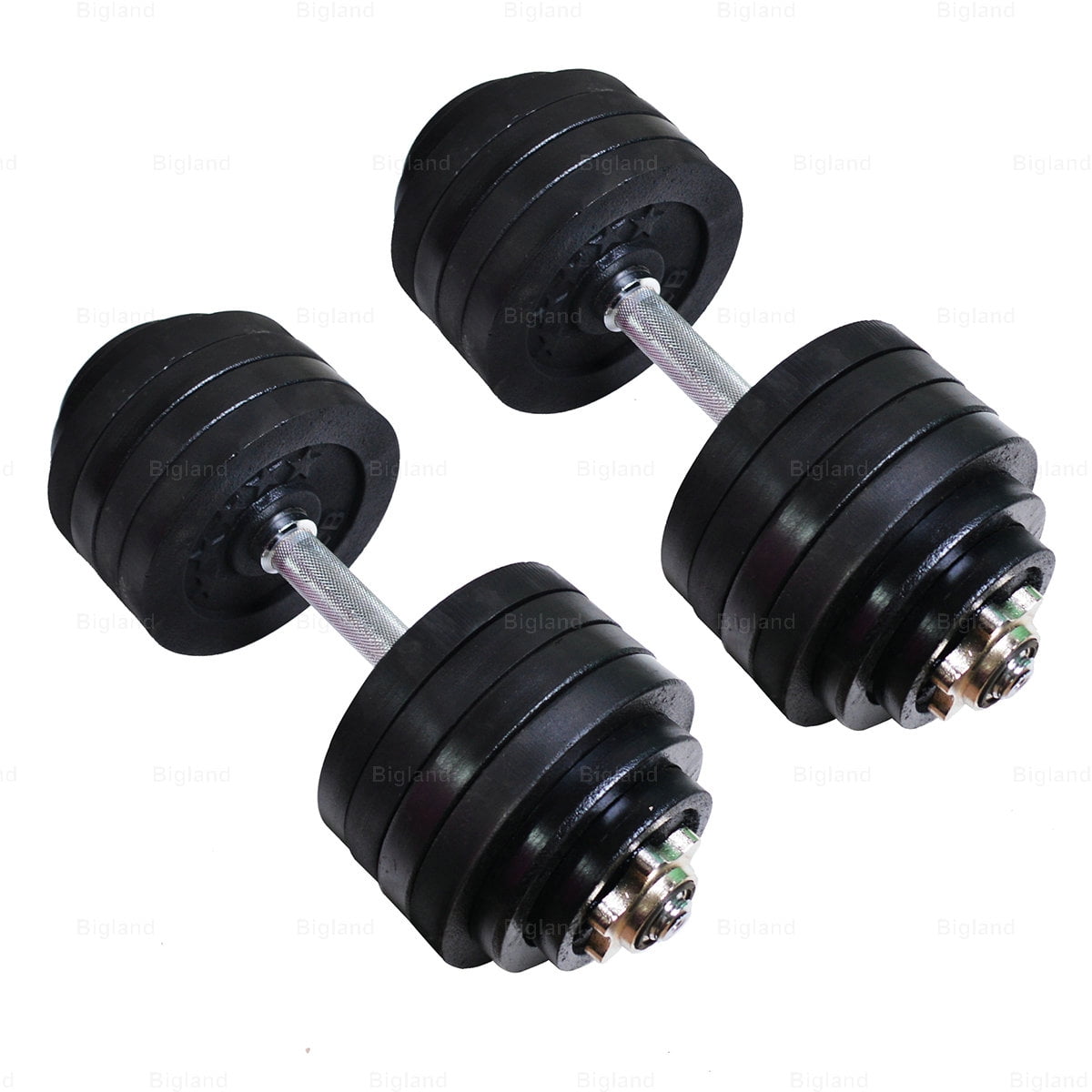 Details about   Totall 66 LB Weight Dumbbell Set Adjustable Cap Gym Barbell Plates Workout US 