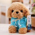 thumbnail image 2 of 1pc 25CM Simulated Poodle Doll Dog Plush Toy Stuffed Animal Puppy Doll for Kids Children (Light and Brown Clothing Color for Random), 2 of 4