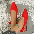 thumbnail image 5 of Eltusu Women Flat Shoes, Slip on Pointy Toe Comfy Fashion Work Shoes Red Size 5.5-9.5, 5 of 8