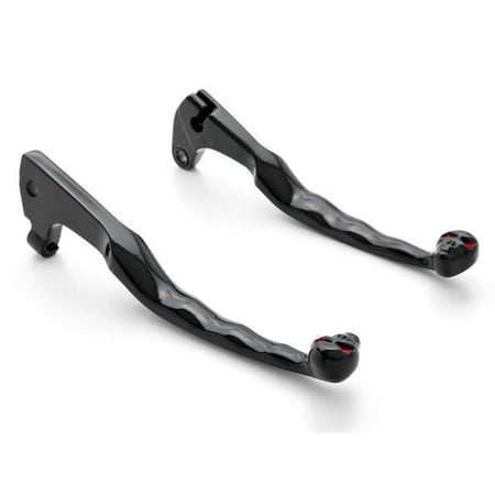 Brake System Parts Krator Black Clutch + Brake Skeleton Skull Hand Levers For 1988-2007 Yamaha Virago 250 / XV250 ()