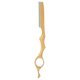 thumbnail image 1 of Navaja de afeitar y peine de corte profesionales con cuchillas de acero inoxidable para salón y uso doméstico (dorado), 1 of 5