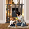 thumbnail image 4 of Pet Gate, 29.5''-34.25'' DOMIPET Pet Gate with Cat Door, Pressure Mount, Safety Gate Gift,Black, 4 of 6