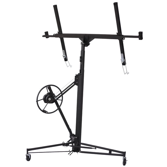 iRerts 13FT Drywall Lift, 150LBS Heavy Duty Drywall Lifter, Drywall Jack Lift for Ceiling Wall with Adjustable Telescopic Arm, Foldable Sheetrock Lift, Drywall Lift for Home Improvement, Black