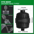 thumbnail image 2 of JJEAN-Shower Head Filter Reduction of Hard Water Chlorine & Heavy Metals to Soothe Dry Itchy Skin, Dandruff and Eczema for Healthier Skin & Hair Fits All Showers (Black), 2 of 2