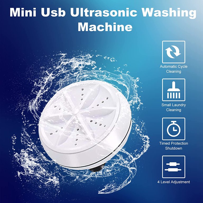 3.54in Portable Washing Machine with Suction Cups,Mini Washing Machine, 3  in 1 Bubble Cleaning USB Ultrasonic Powered Turbo Washing Machine & Sink
