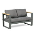 thumbnail image 4 of Aoodor Patio Furniture Loveseat Aluminum Sofa Couch Deep Seat - All-Weather Resistant Outdoor Conversation Set with Thick Cushions, 4 of 9