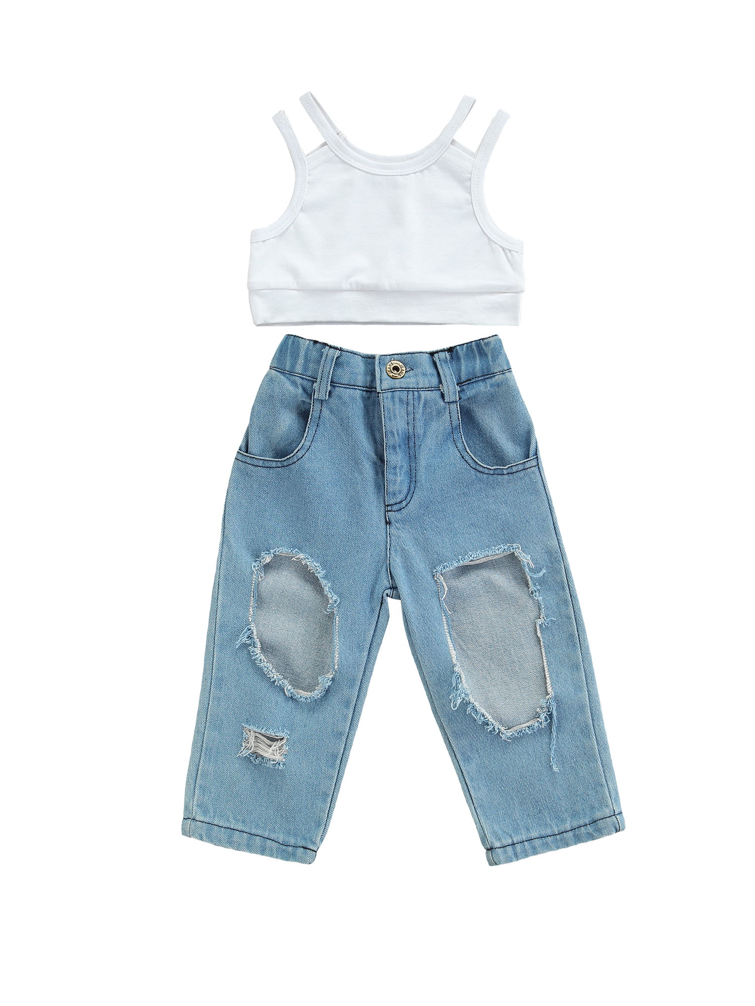 Details about   New Girl Boy Unisex Infant 10-12 Month Gray Light Washed Out Jeans Holes Style