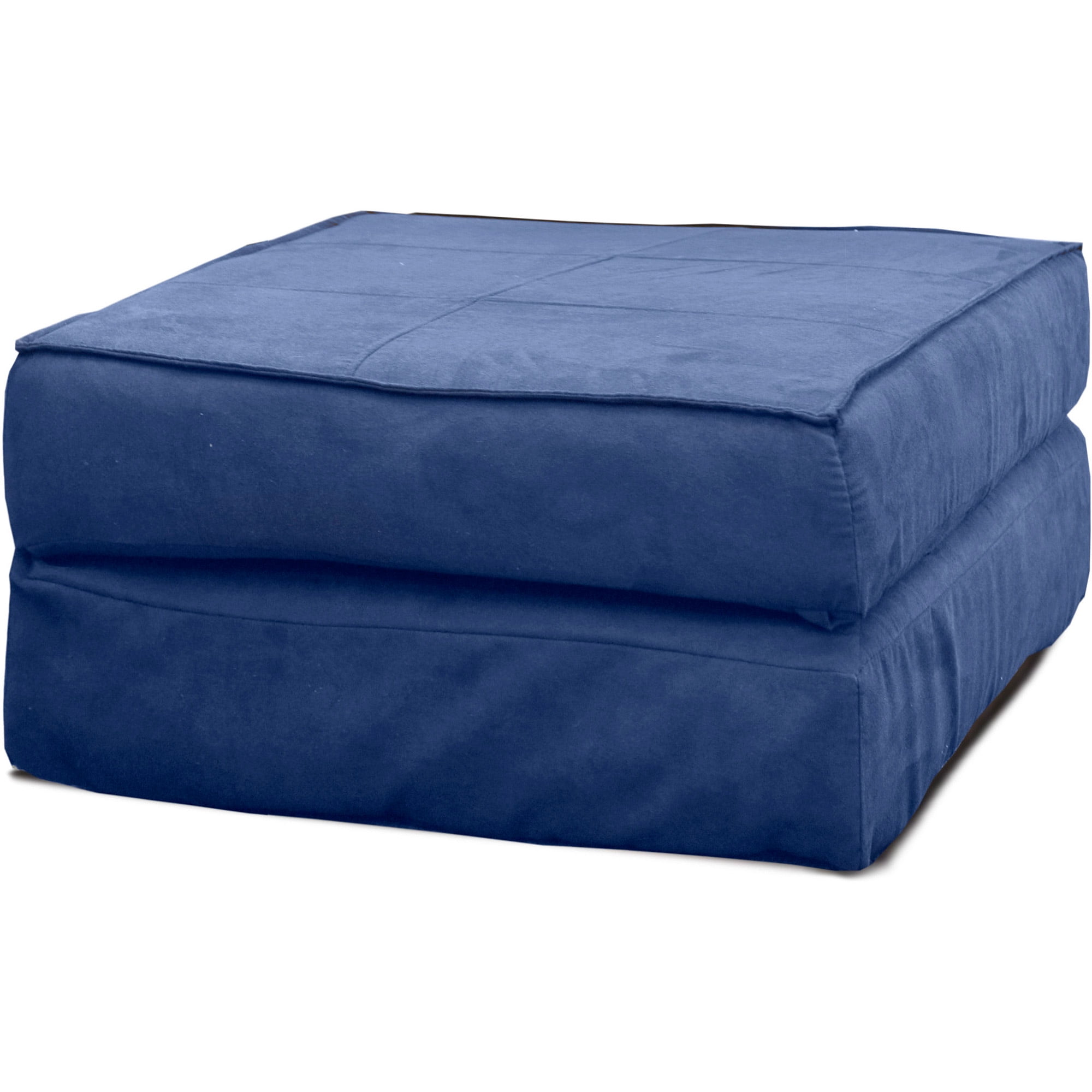 Your Zone Flip Ottoman Blue Walmartcom