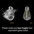 thumbnail image 2 of Yi Lighting 2W S14 LED Light Bulbs Clear Plastic Cover Dimmable Shatterproof for Outdoor String Lights Bulbs Replacement 2700K (Set of 18), 2 of 5