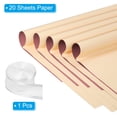 thumbnail image 3 of Uxcell 20 Sheets Flower Wrapping Paper with Ribbon 22.8" x 22.8" Light Pink/Rose Brown, 3 of 6