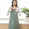 thumbnail image 4 of Delantal de cocina ajustable impermeable para hombres y mujeres con bolsillos, toallas, babero para cocinar, 4 of 6