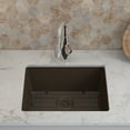 thumbnail image 6 of 23" x 18" Quartz Kitchen Sink, Single Bowl Sink, Drop-in Sink, Undermount Sink, Granite Kitchen Sink, Galaxy Mocha Kitchen Sink, with Steel Grid and Basket Strainer Lexicon Platinum LP-2318-M, 6 of 7