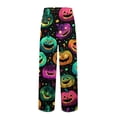 thumbnail image 2 of Domuza Mens Halloween Pajama Pants Casual Drawstring Elastic Waist Spooky Novelty Print Pj Pants Relaxed Fit Cute Wide Leg Lounge Sleep Pants XL, 2 of 5
