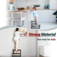 thumbnail image 3 of 2 Step Stool for Adults Kids, Heavy Duty Sturdy Steel Frame with Wooden Steps, Bedside Foot Stool with 500lbs Load Capacity, Non-Slip Step Stool for High Bed, Kitchen, RV Step - Rustic Brown, 3 of 8