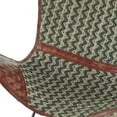 thumbnail image 5 of DecMode Canvas Lounge Chair with Leather Accents, Gray, 5 of 13