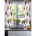 thumbnail image 2 of Farmhouse Rooster Sheer Curtains 54 Inch Length 2 Panels Set for Living Room/Bedroom, Country Watercolor Flowers Wood Grain Kitchen Curtains Grommet Semi-Sheer Curtains Window Treatments 42"x54"x2, 2 of 7