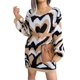 thumbnail image 3 of SAYOO Vestido de suéter para mujer, vestido de primavera de punto con cuello redondo y manga larga con corazón de amor en capas, prendas de punto in otoño/invierno para mujer de una pieza SAYOO moda, 3 of 7