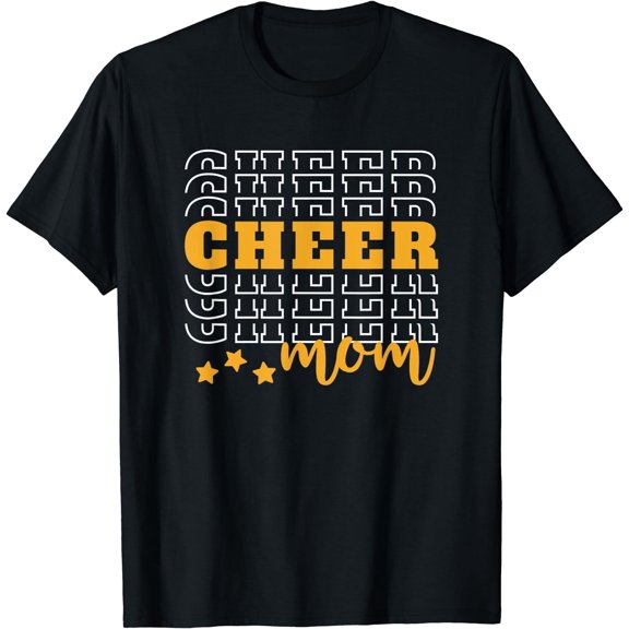 Cheer Mom / Cheerleading Mother Competition Parents Support T-Shirt Black Large