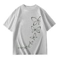 thumbnail image 2 of Byoo Butterfly Graphic T Shirt for Little Girl Oversized Soft Round Neck Short Sleeve Summer Tops Breathable Tee Shirt, 2 of 4