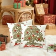 thumbnail image 6 of Tarmeek Christmas Pillow Covers 18x18 Inch Christmas Decorations, Seasonal Winter Xmas Holiday Decor Fluffy Soft Plush Faux Fur Throw Pillow Covers for Home Decor Christmas Decorations Indoor, 6 of 6