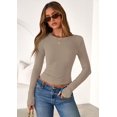 thumbnail image 2 of Remera PRETTYGARDEN de punto acanalado ajustada manga larga XXL, 2 of 8