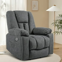 Dextrus Recliner Chair with Massage for Elderly, Technical Cloth Recliner Sofa Living Room Chair with USB Ports, Side Pockets, 2 Concealed Cup Holders,Electric Power Lift Chair,Grey