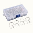 thumbnail image 4 of 150 llaveros planos con juego de cadenas, pasadores de tornillo Split Jump 1 pulgada Conectores a granel Hardware para proyectos Elaboración de Baoblaze Llavero, 4 of 8