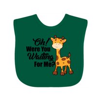 Inktastic Oh Were You Waiting for Me with Baby Giraffe Boys or Girls Baby Bib