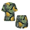 thumbnail image 5 of Picia Citrus Fruits Elegant Lemons Pajamas Sets for Women Soft Short-Sleeved Pjs with Lounge Shorts Two Piece Sleepwear-Large, 5 of 9
