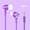 Purple, variant on BotaniNest In-ear Heavy Bass Universal Stereo Sound Line Sports Earplugs