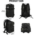 thumbnail image 3 of WOLT | 50L Camping Backpack--Large Multifunction Outdoor Molle Bag Backpacks Camoblack, 3 of 7