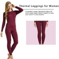 thumbnail image 4 of Thermal Underwear for Women, Long John for Women with Fleece Lined Base Layer Base Layer Cold Weather Set for Skiing, 4 of 8