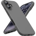 thumbnail image 1 of KOMI Designed for iPhone 16 Case,Shockproof Liquid Silicone Protective Phone Case with Soft Anti-Scratch Microfiber Lining Ultra Slim Drop Protection Phone Cover 6.1 inch Charcoal Gray, 1 of 5
