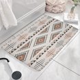 thumbnail image 3 of Brown Triangular Geometric Flannel Non Slip Door Rugs,Washable Door Mats Indoor,Decorative Door Mats,Dirt-Resistant and Absorbent Doormat for Entrance,Bedroom,Kitchen,Bathroom,31.5"x17", 3 of 4