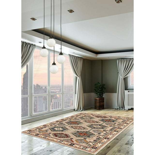 ECARPET Qashqai Taupe Rug