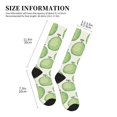 thumbnail image 2 of Compression Socks For Women And Men - Cute Stripe Cantaloupe Green Compression Socks Circulation For Workout, 2 of 2