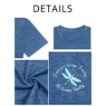thumbnail image 6 of XCHQRTI Women's Dragonfly Tee Shirts Plus Size Graphic Tshirts Flower Oversized Tops with Dragonflies Short Sleeve, 6 of 6
