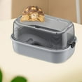 thumbnail image 1 of Bañera para tortugas con rampa para tomar el sol Caja de cría para anfibios Tanque multifuncional para reptiles Caja de alimentación de alimentos para gris, 1 of 10