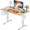 Natural, variant on Kyspho 44x24 Inches Electric Standing Desk, Height Adjustable Stand up Desk, Sit Stand Home Office Desk, with Two-Piece Desktop (Natural)