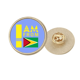 thumbnail image 1 of Soy de Guyana Broche de oro metálico circular, 1 of 3